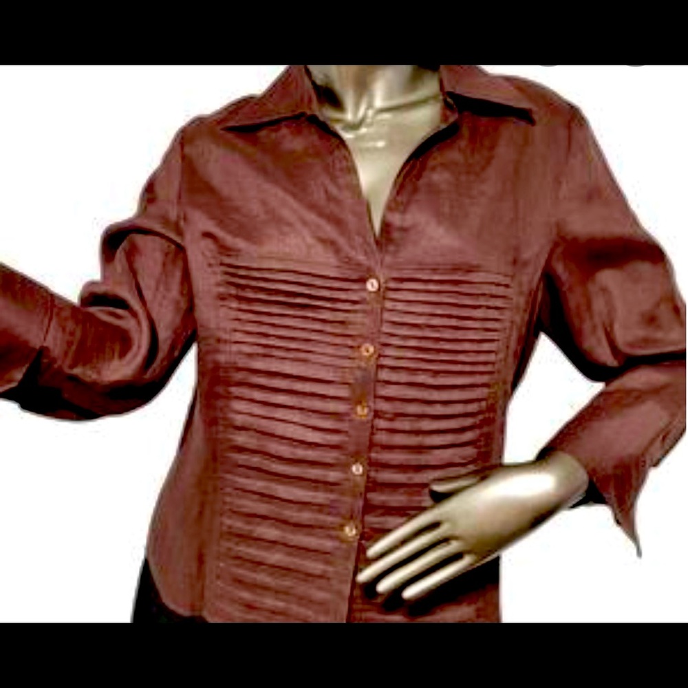 Hot Pink Spring Linen Blouse